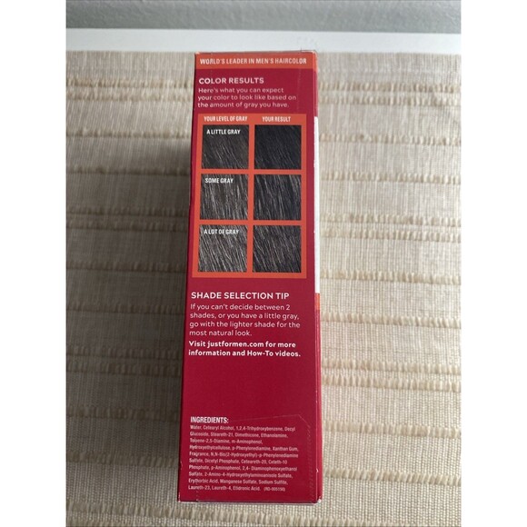 Just For Men Easy Comb-In Color Mens Hair Dye Darkest Brown A-50 Pack of 1 - Picture 4 of 10
